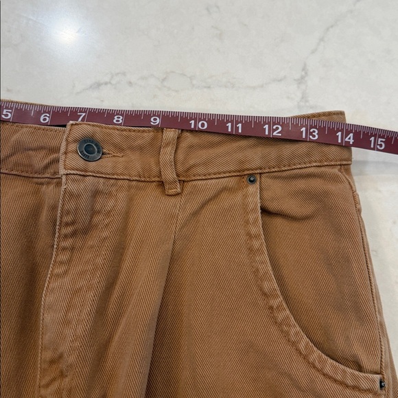 Zara Women’s Brown Cognac High-Waisted Balloon Barrel Jeans size 6 - Picture 4 of 7